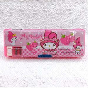 Sanrio MY MELODY Glossy Pencil Case Anime Kawaii Character Supplies Organizer